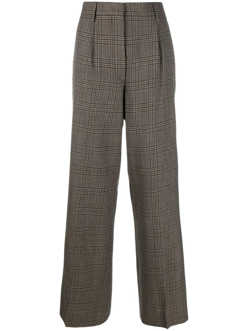 PLAID VIRGIN WOOL TROUSERS