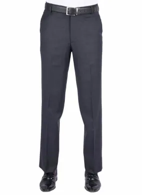 Plain  Dk Grey Tropicle Exclusive Wool Blend Formal Trouser