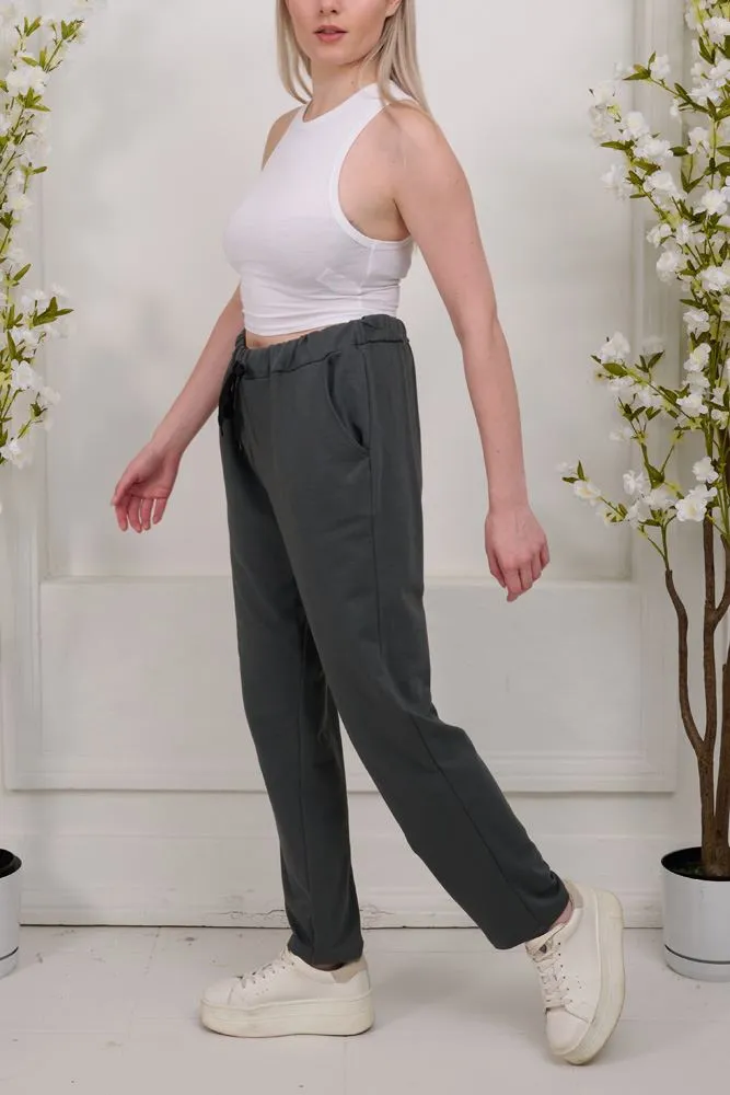 Plain Pocket Cotton Trousers