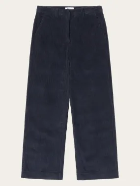 POSEY wide high-rise irregular corduroy pant - GOTS/Vegan - Night Sky