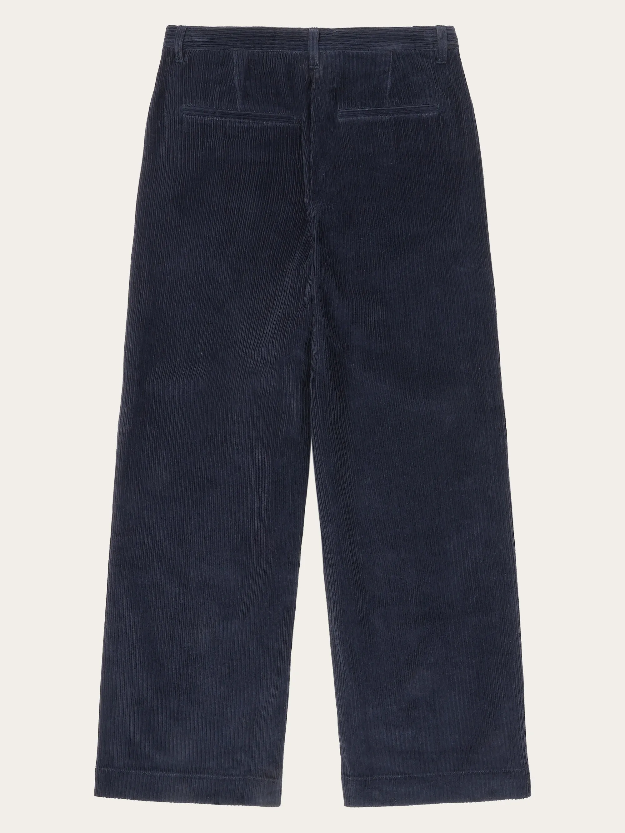 POSEY wide high-rise irregular corduroy pant - GOTS/Vegan - Night Sky