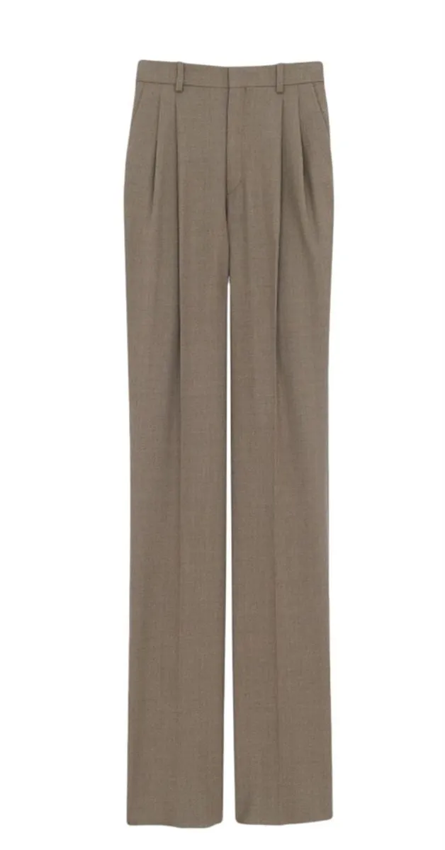 PRESSED-CREASE TAILORED TROUSERS