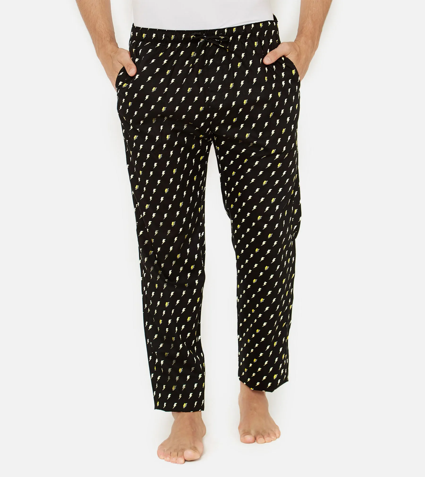 Printed Combed Cotton Pyjamas Lightening Struck