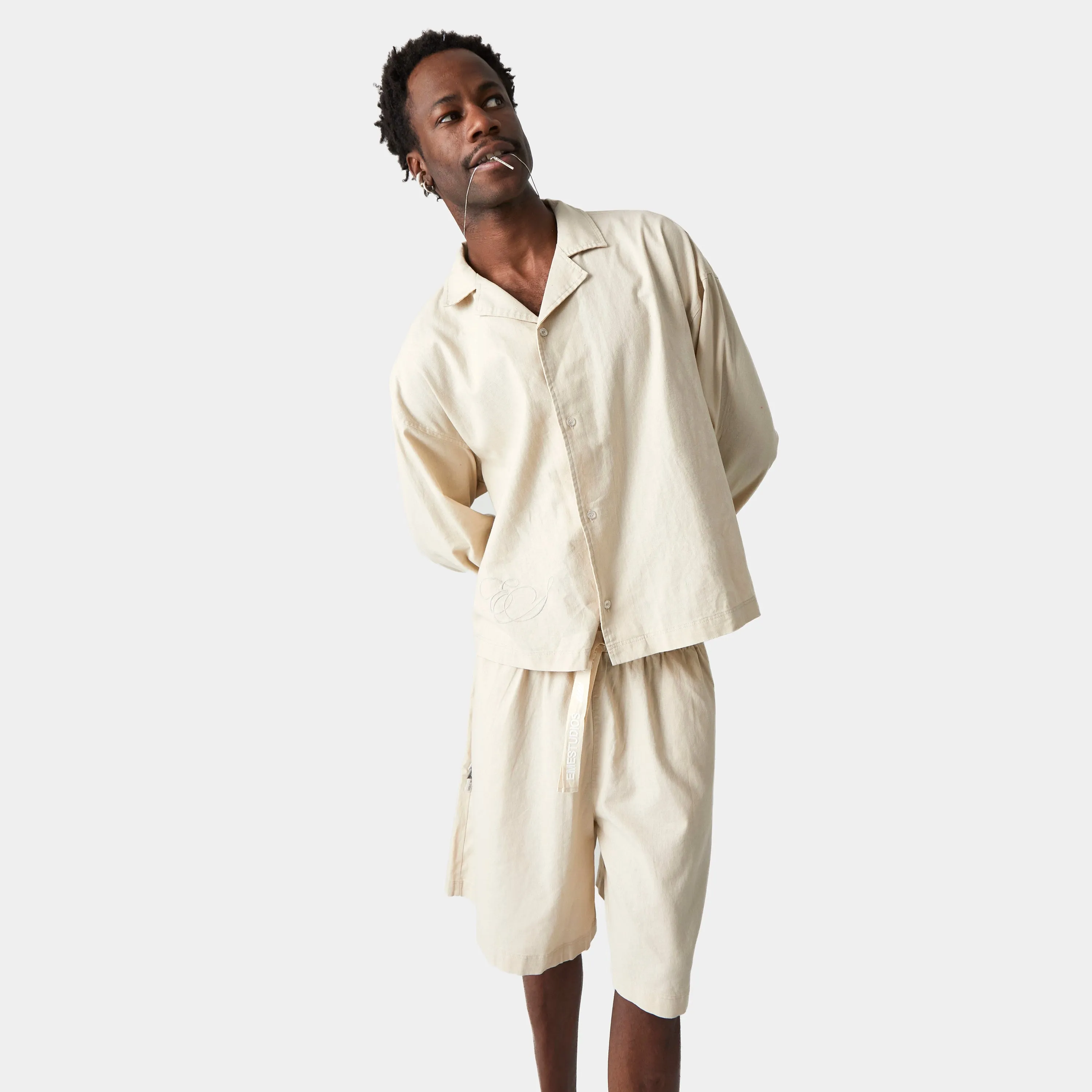 Quarry  Off Sand Linen Shirt