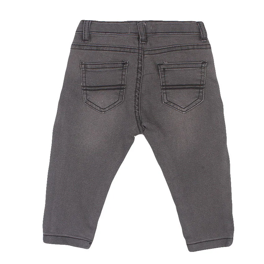 REDTAG Boy's Mid-Grey Jeans