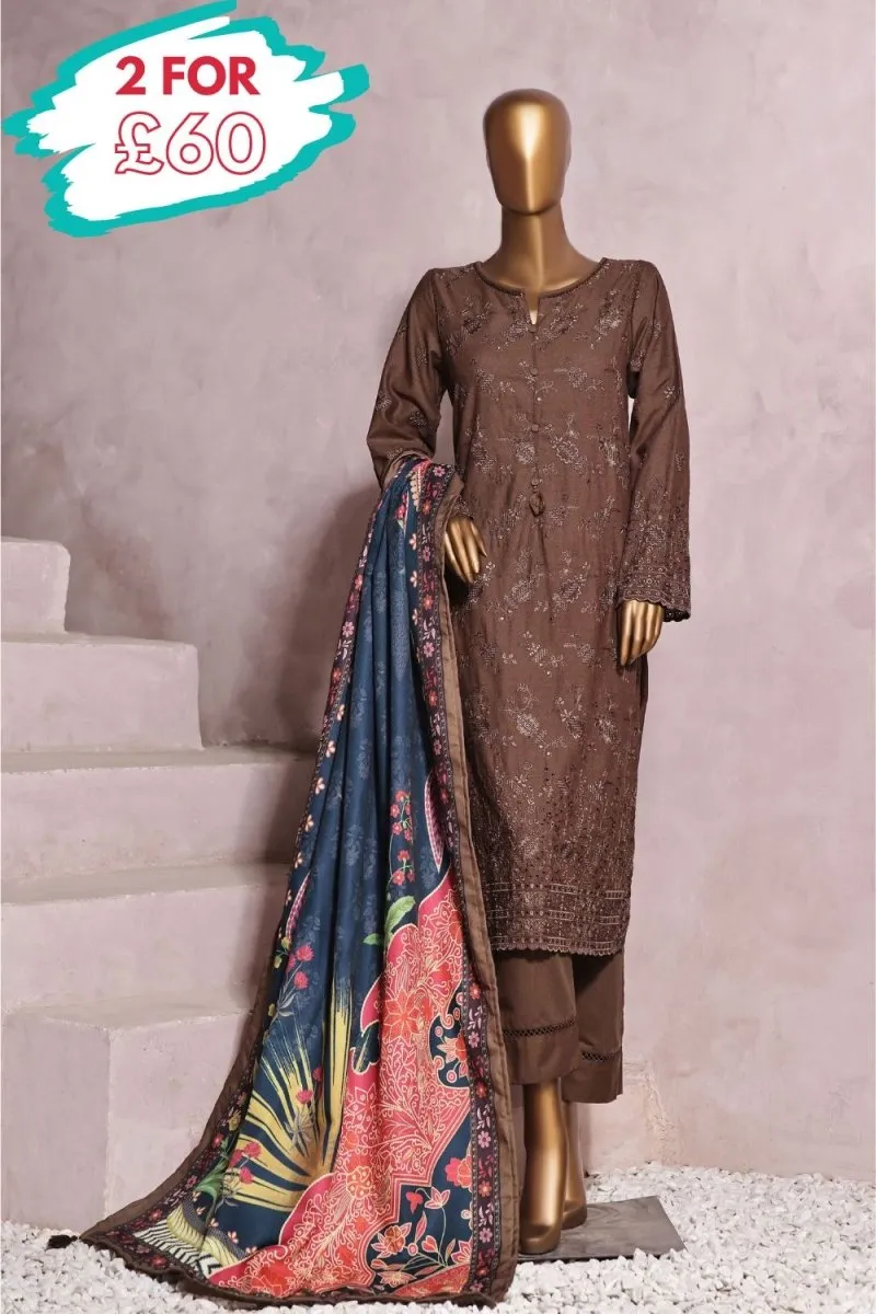 Sada Bahar Embroidered Karandi 3 Piece Suit SBA72