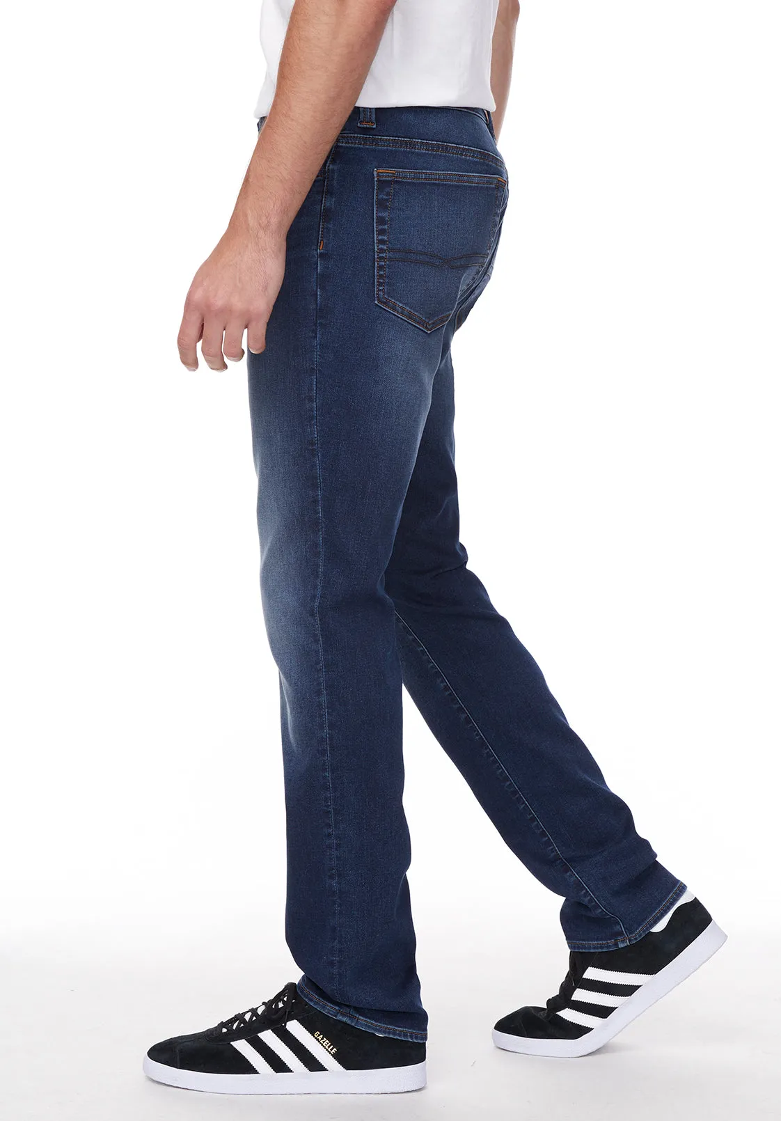 Slim Ash Men's Freedom Flex Jeans in Classic Sanded Indigo - BM22918