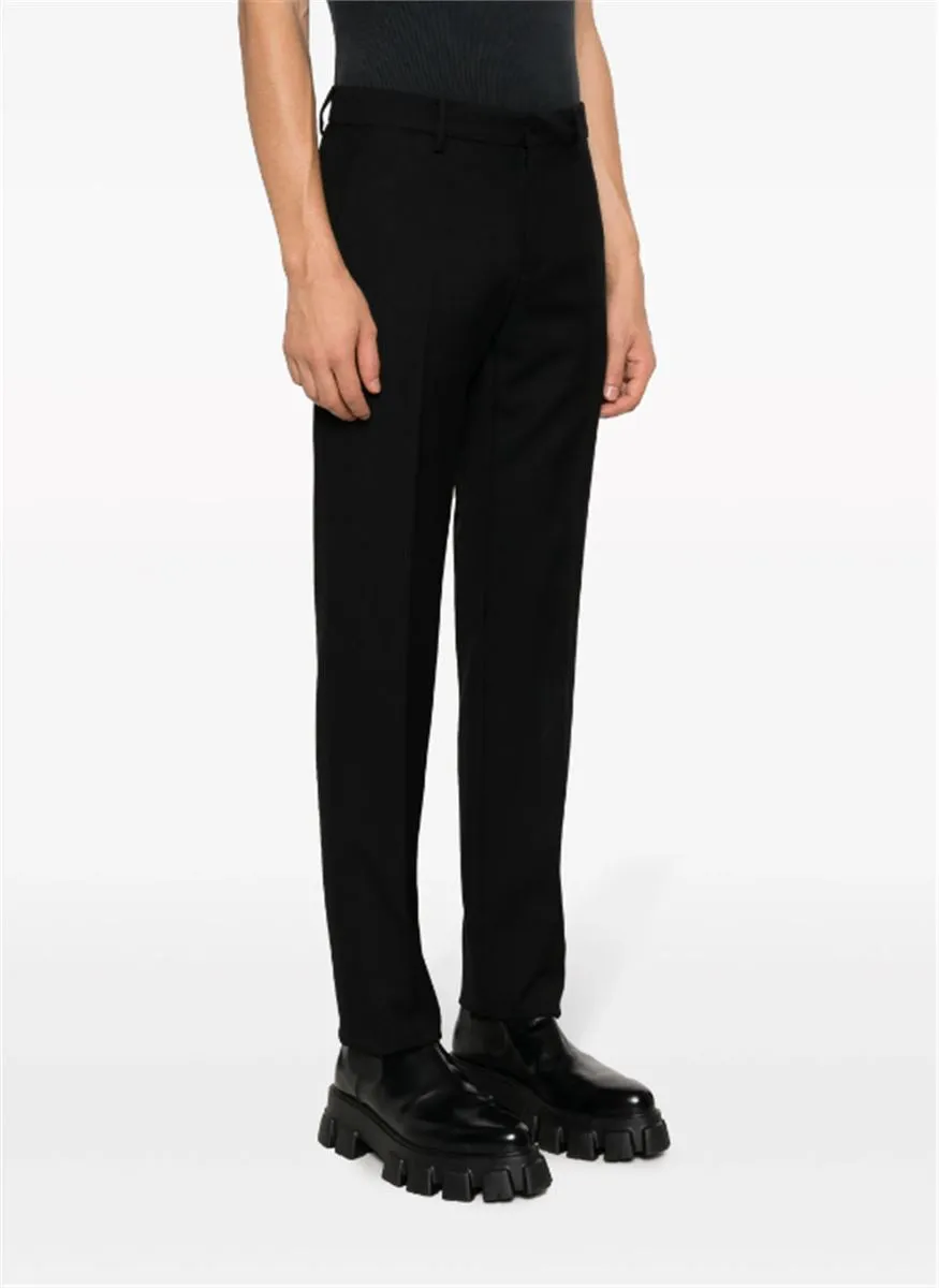 SLIM-CUT WOOL TROUSERS