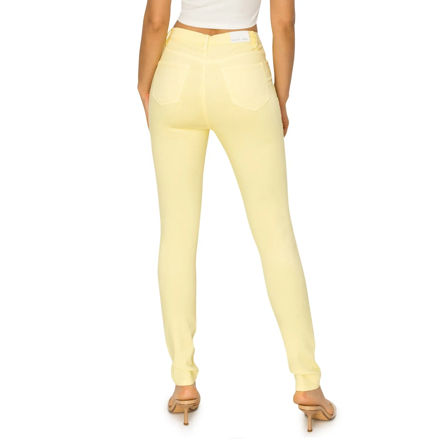 Soft Stretchy High Rise The Everyday Skinny Jeans - Lemongrass Yellow