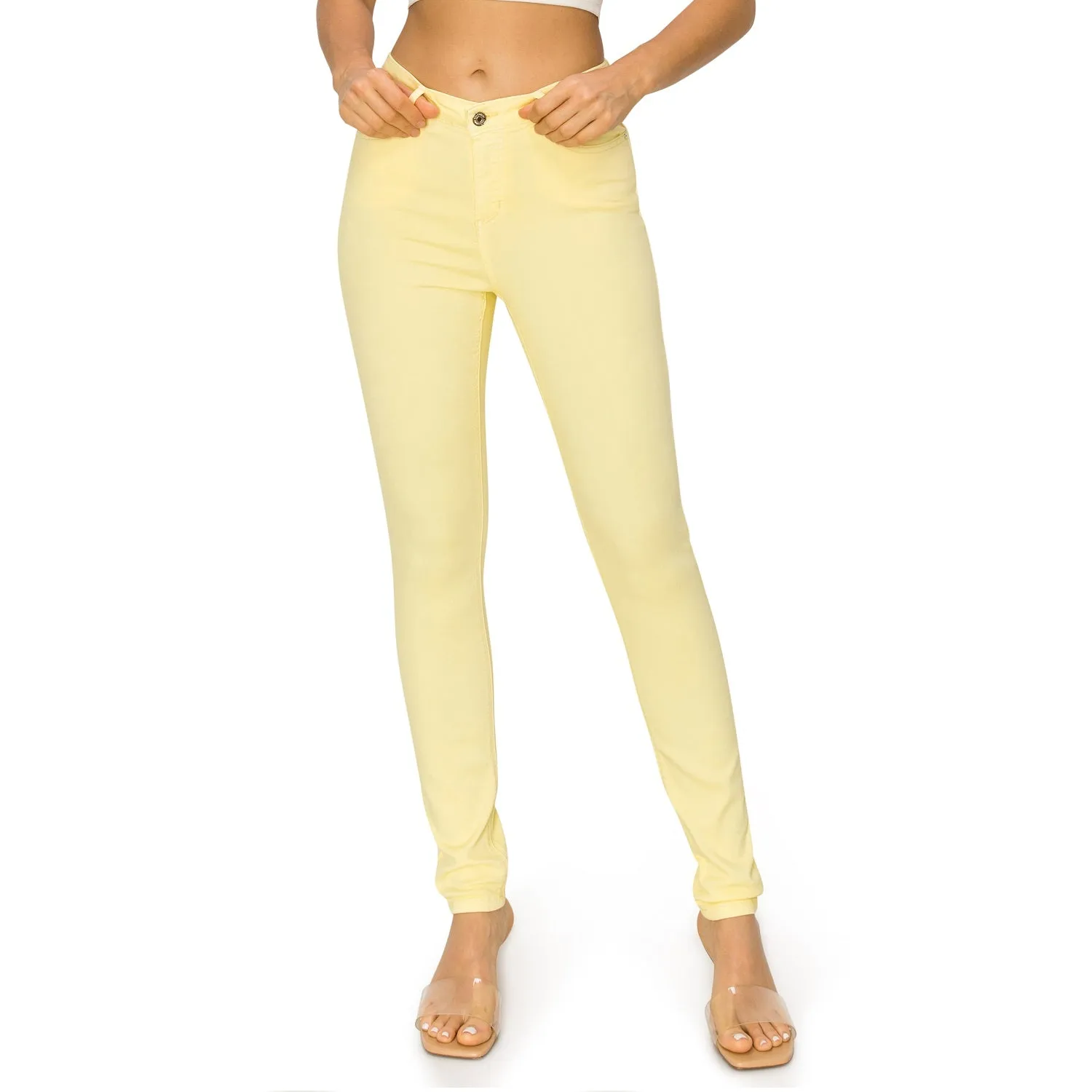 Soft Stretchy High Rise The Everyday Skinny Jeans - Lemongrass Yellow