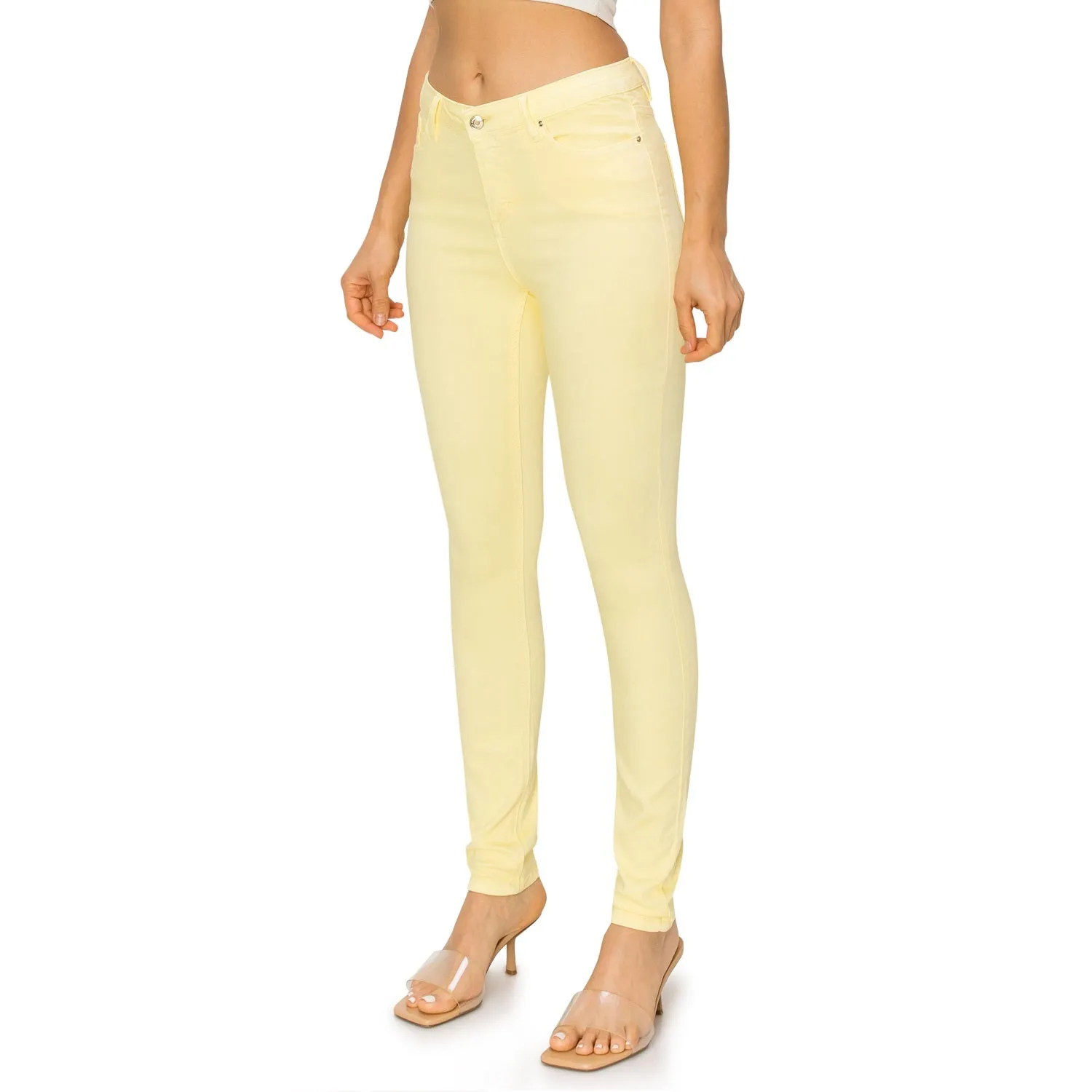 Soft Stretchy High Rise The Everyday Skinny Jeans - Lemongrass Yellow