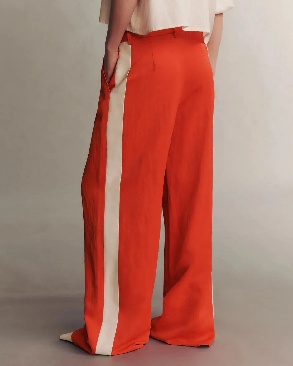 Sullivan Pant with Tux Stripe cherry tomato and bone