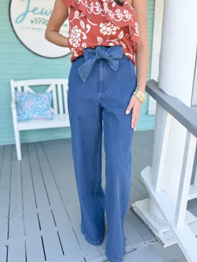 The June Dark Denim Bow Jean