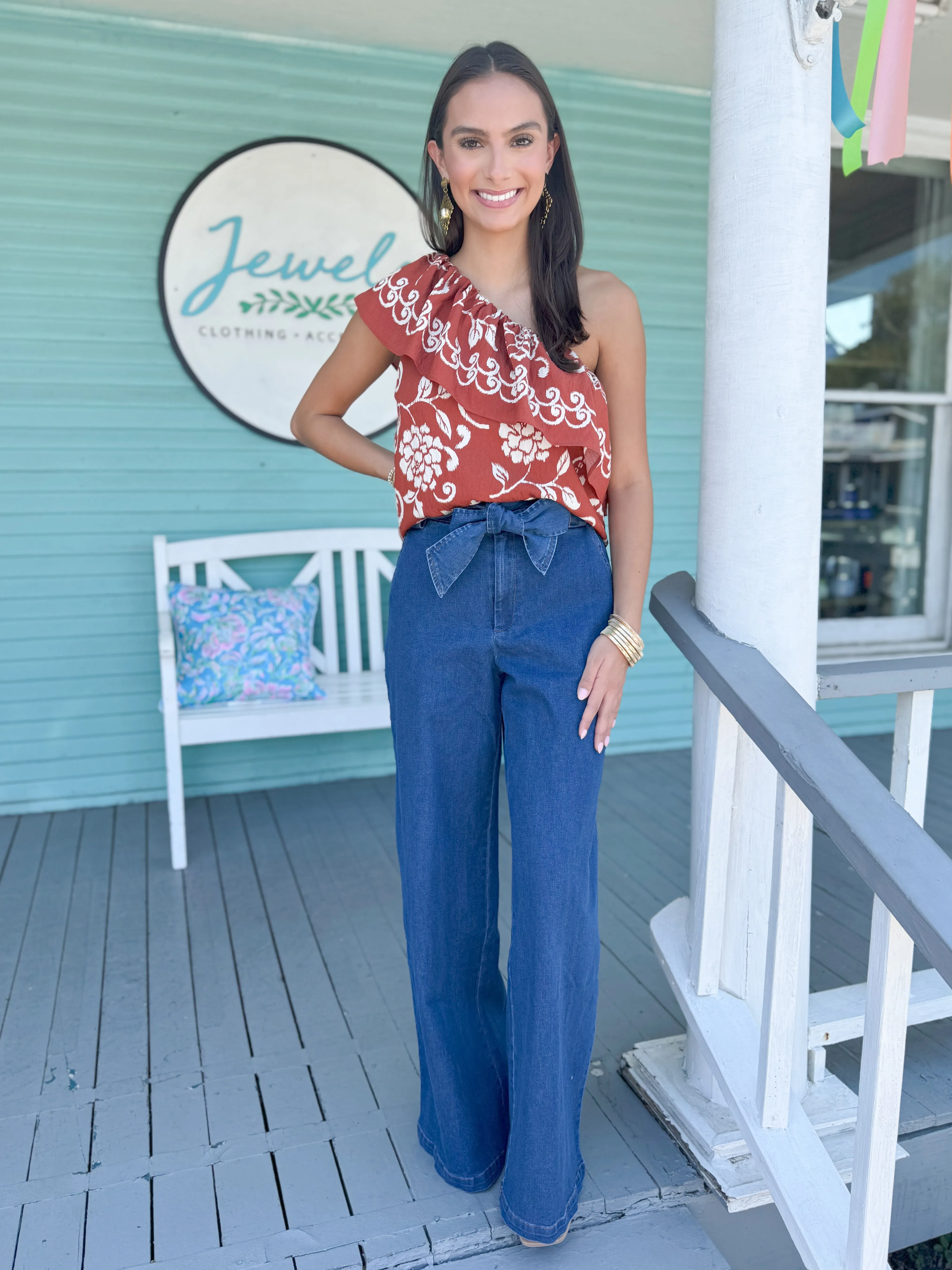 The June Dark Denim Bow Jean