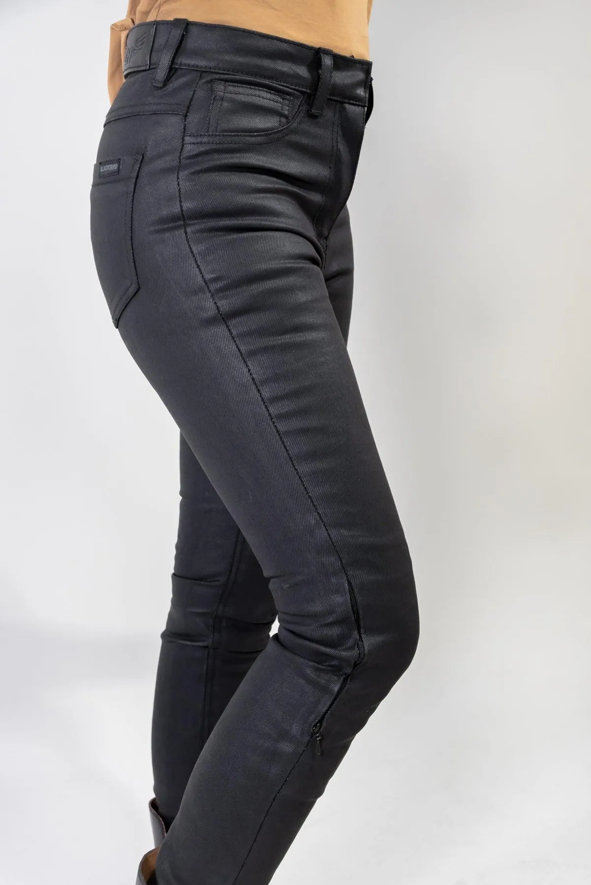 Venus Reinforced Motorcycle Jeans - Black Wax