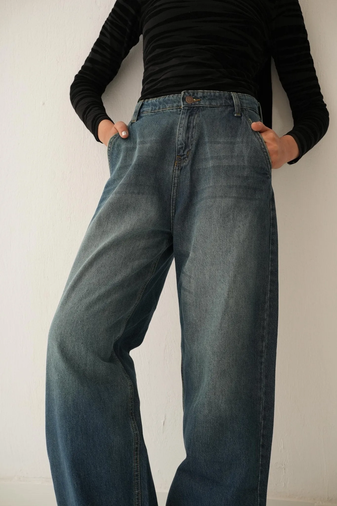 Vintage Blue Green Skater Jeans.