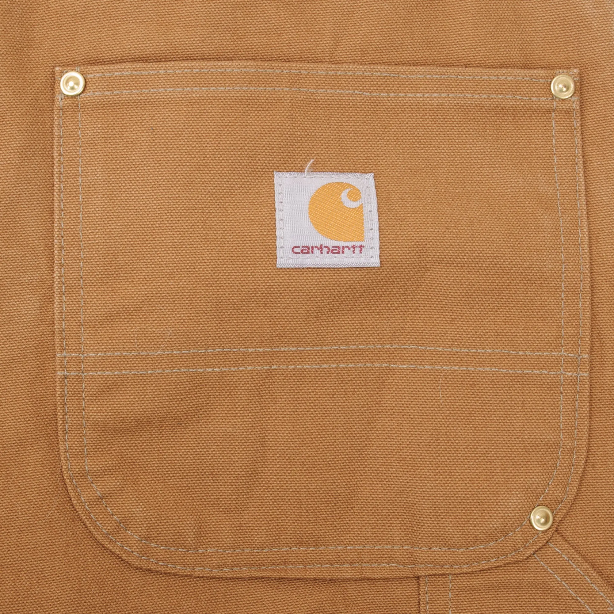 VINTAGE CARHARTT CARPENTER DOUBLE KNEE SANDSTONE PANTS SIZE 34X34 MADE IN USA