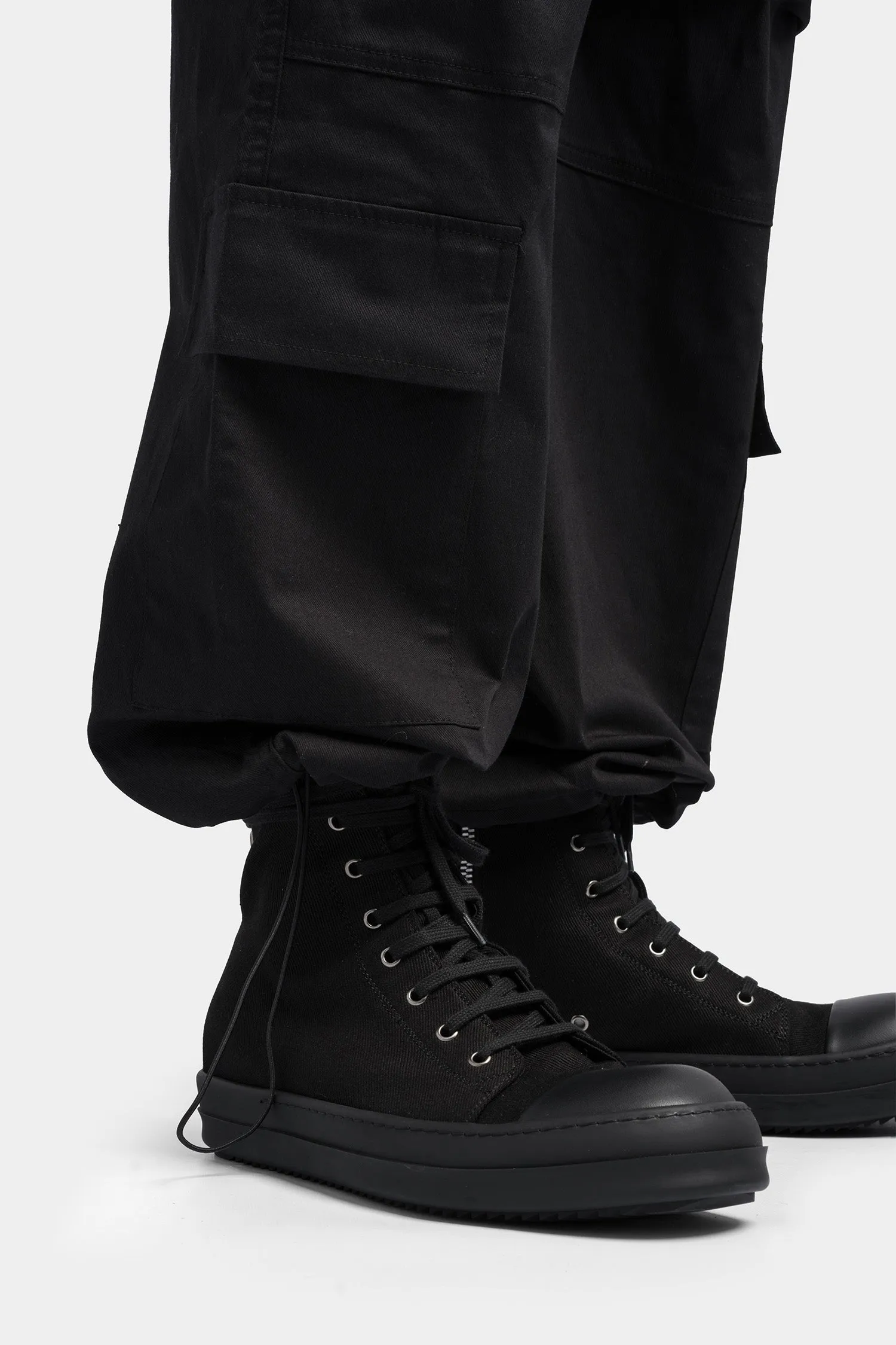 Wide cargo pants, Black