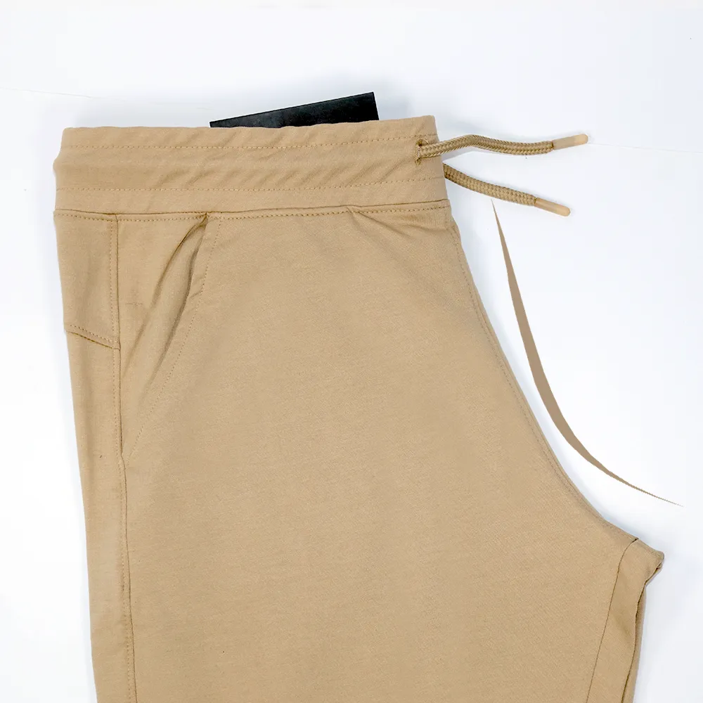 Women Basic Knitted Beige Jogger Pants