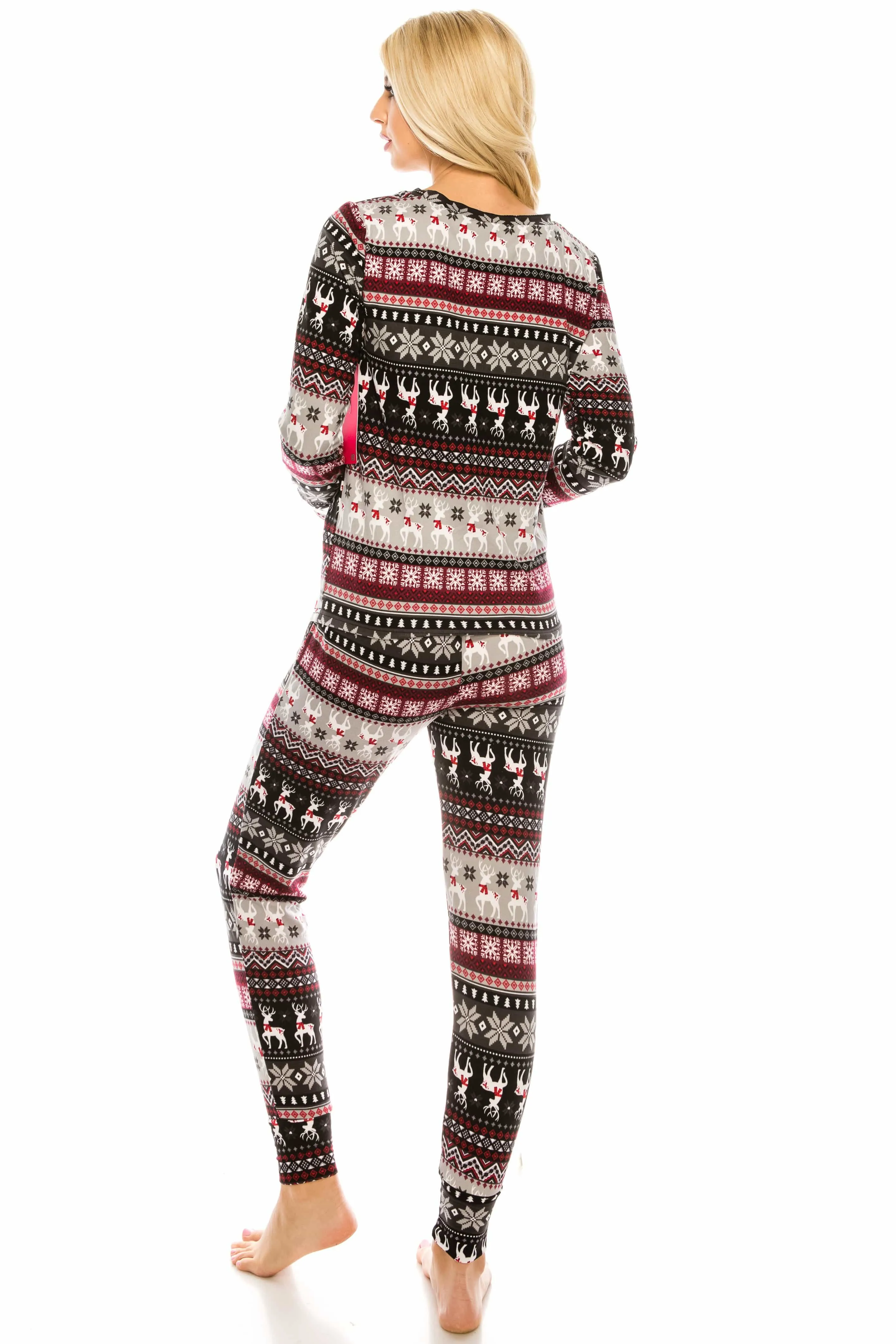 Women's Cozy Christmas Fleece-Lined 2-Piece Matching Jogger Sets