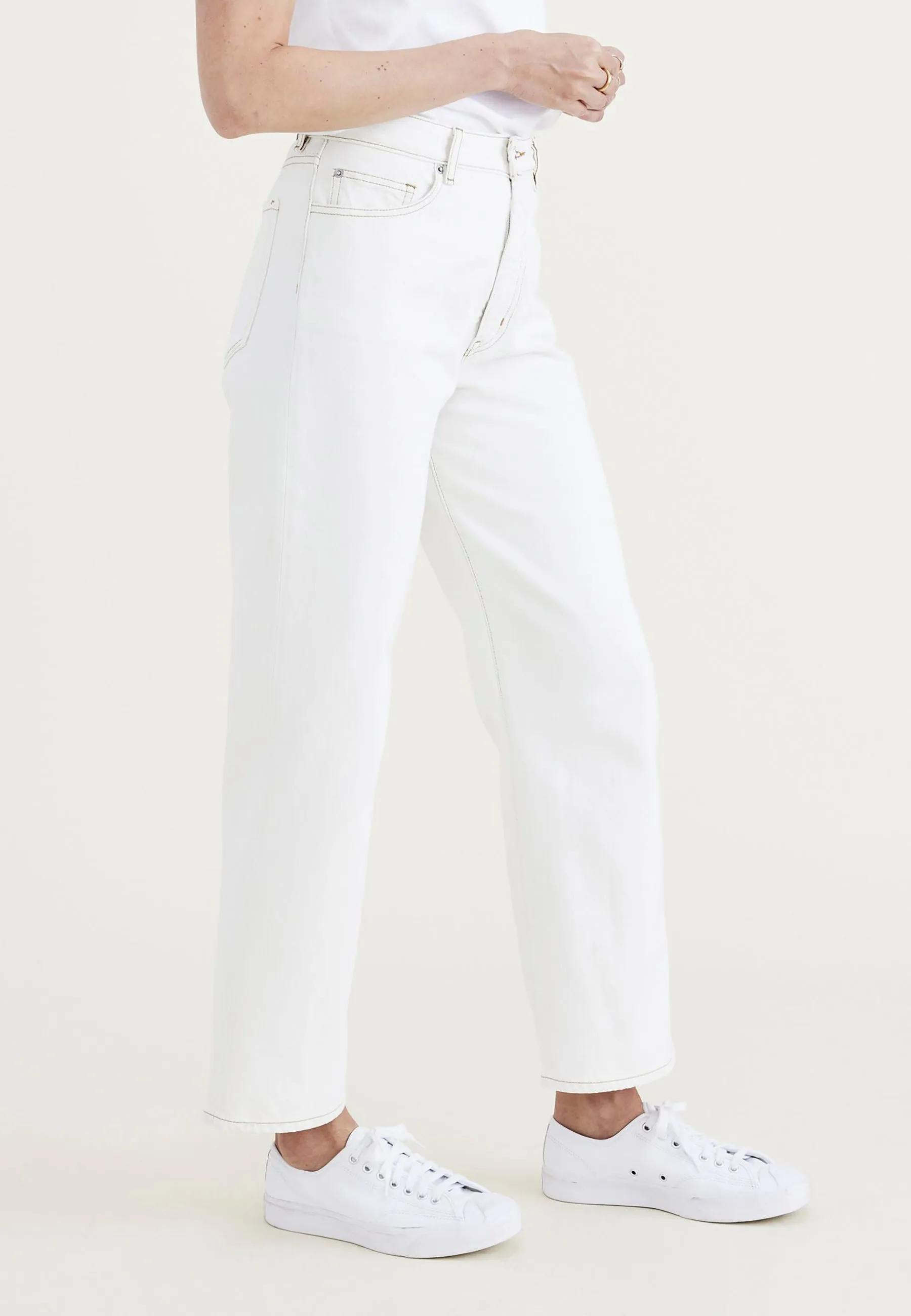 Women's Straight Fit High Jean Cut Pants